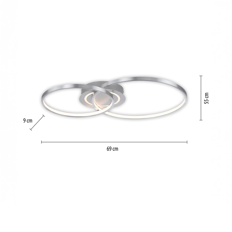 Lampa sufitowa LED 30W srebrna ASMINA - 3