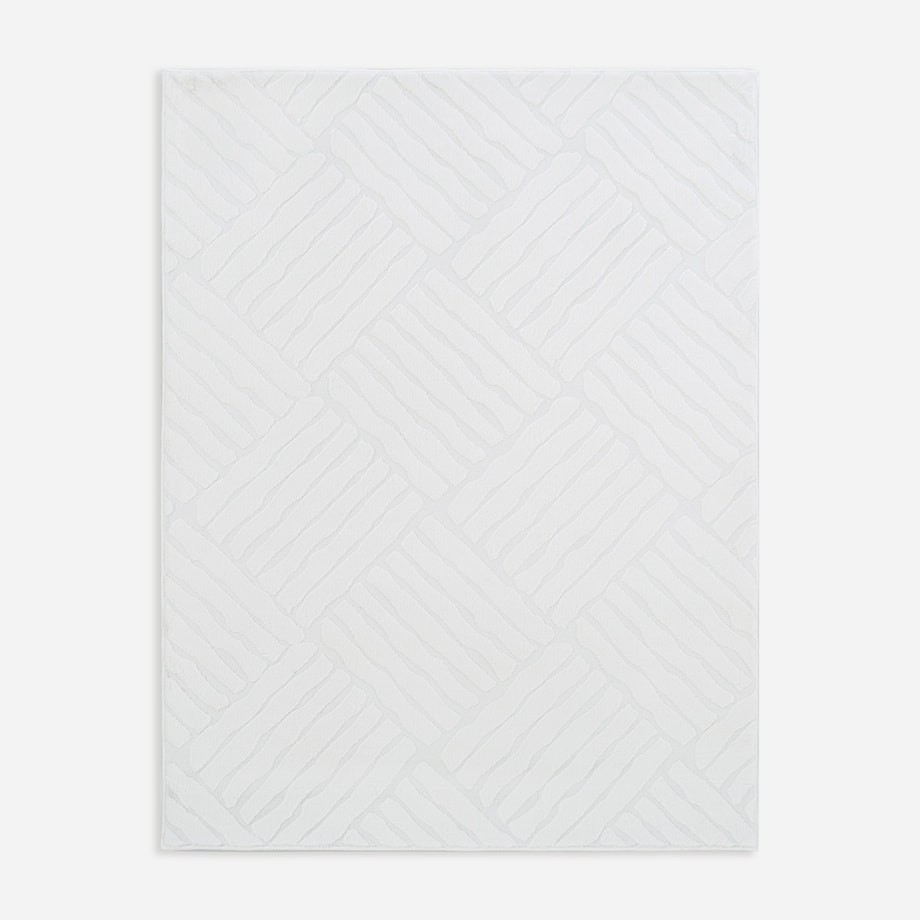 Dywan w romby SIDARI, biały, 160x230 cm - 1