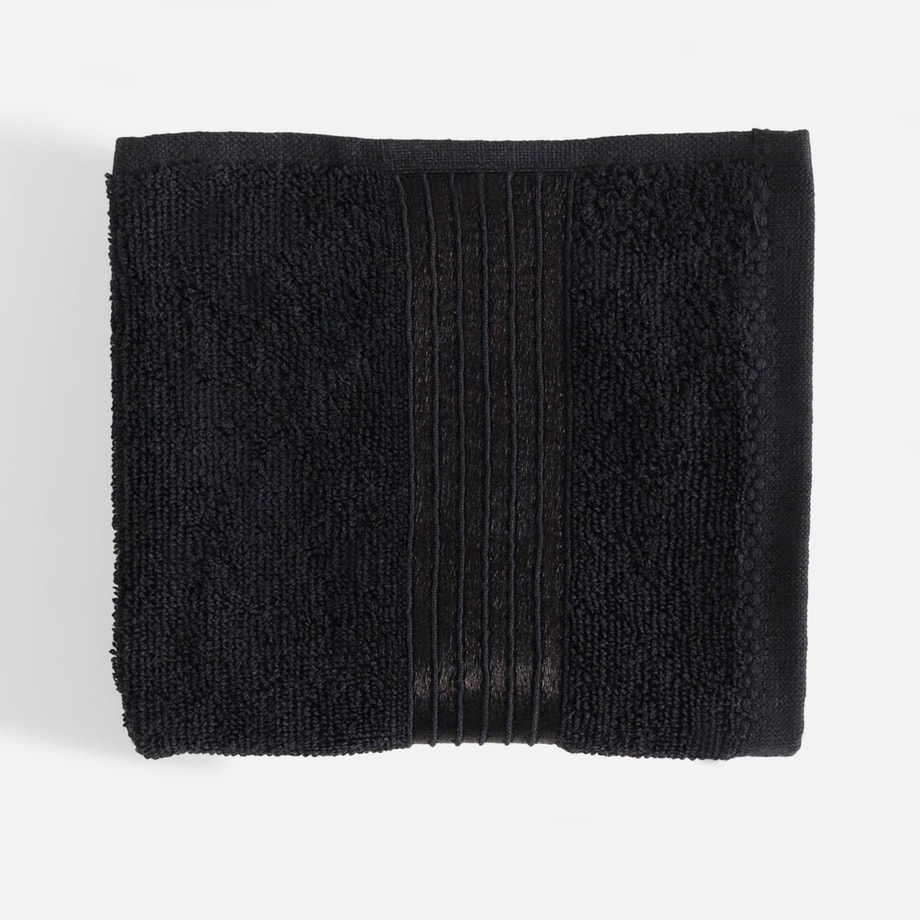 Ręcznik frotte czarny LUKSOR 30x50cm - 1