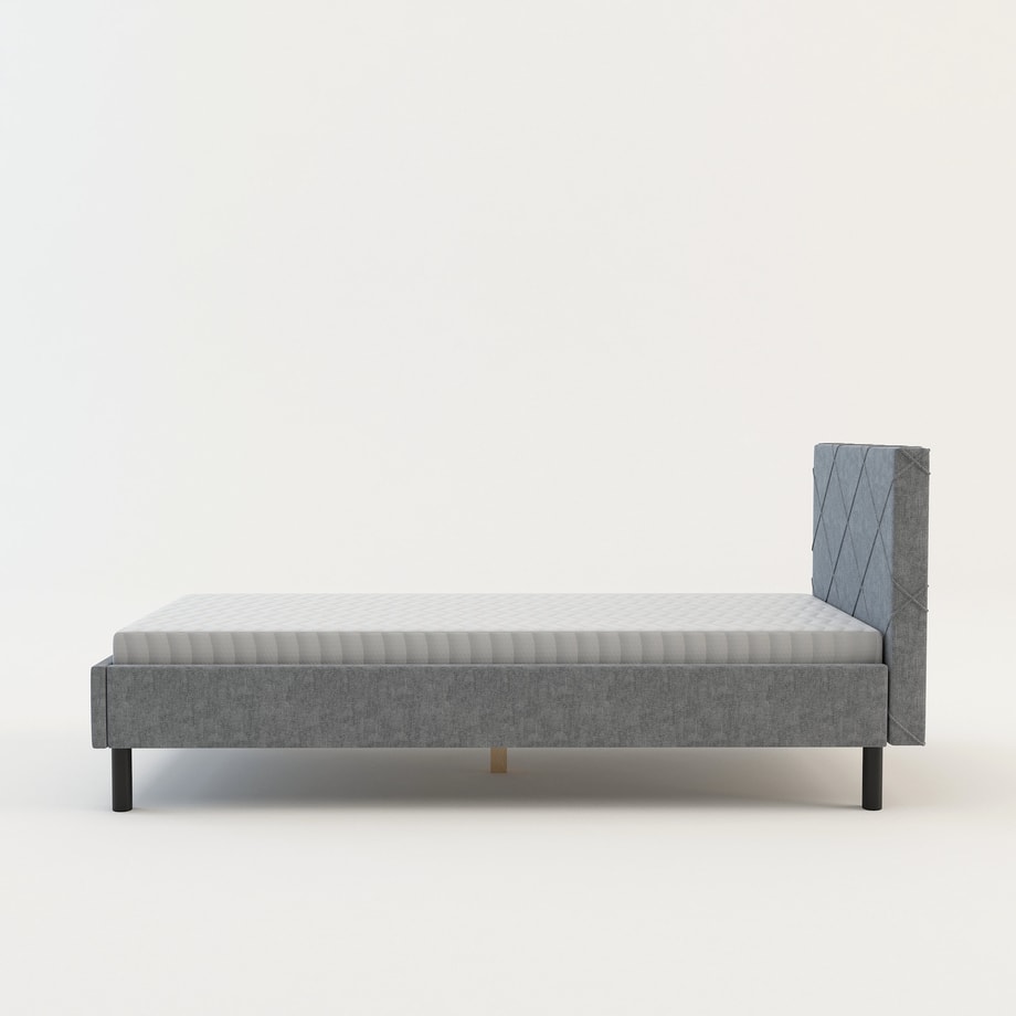 Rama łóżka szara BASIC ALBERTO 90x200 cm - zdjęcie 3