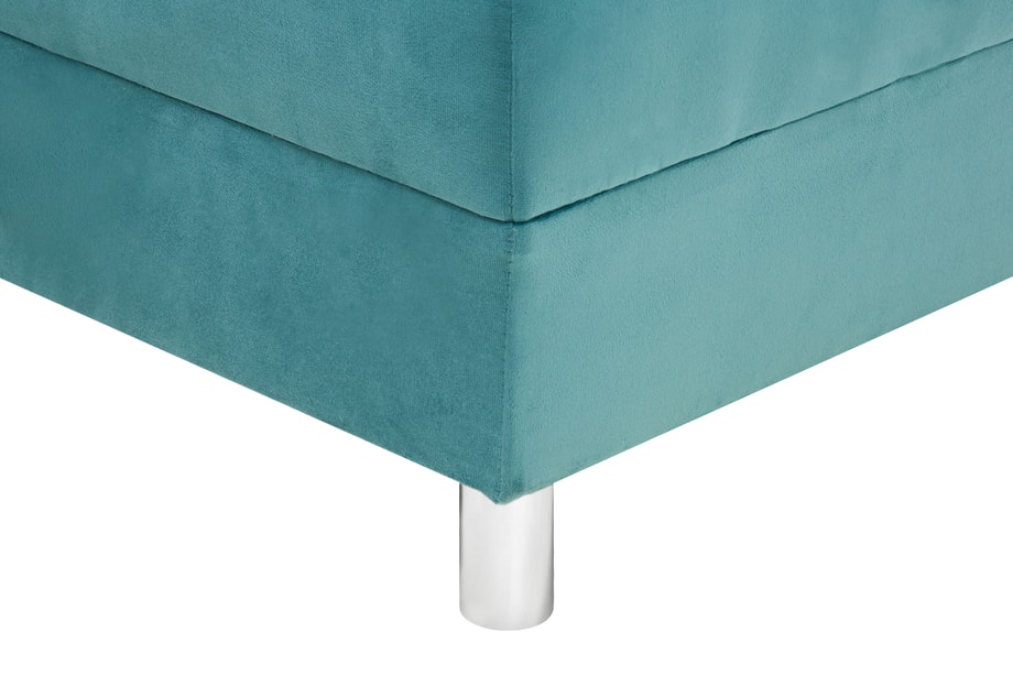 Sofa rozkładana niebiesko-żółta LETTO lewa - 8