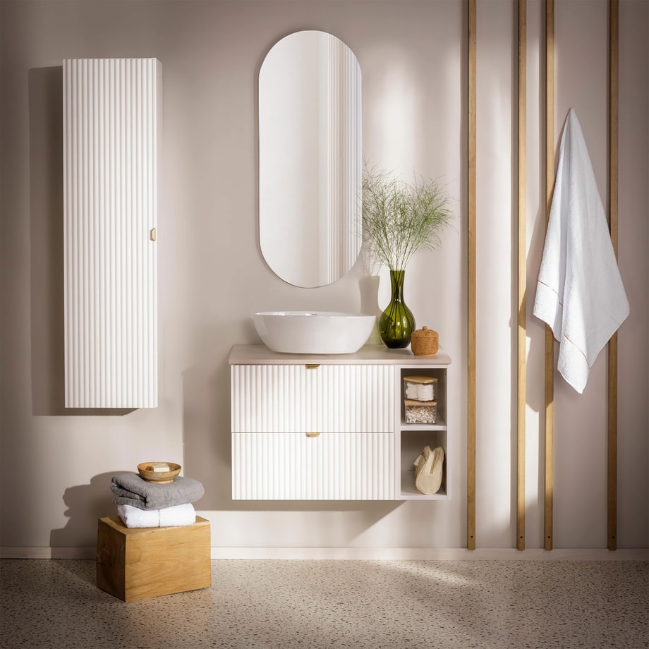 Szafka łazienkowa wisząca biały mat 20 cm - 2