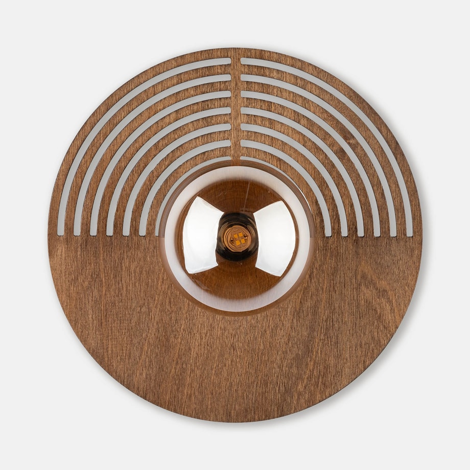 Kinkiet ciemne drewno brązowy LUNAR WOOD 30 cm - 1