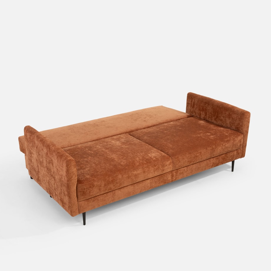 Sofa rozkładana ceglasta CAVA - 6