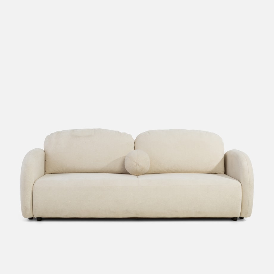 Sofa 3 osobowa rozkładana z pojemnikiem ROMA beżowa - 1