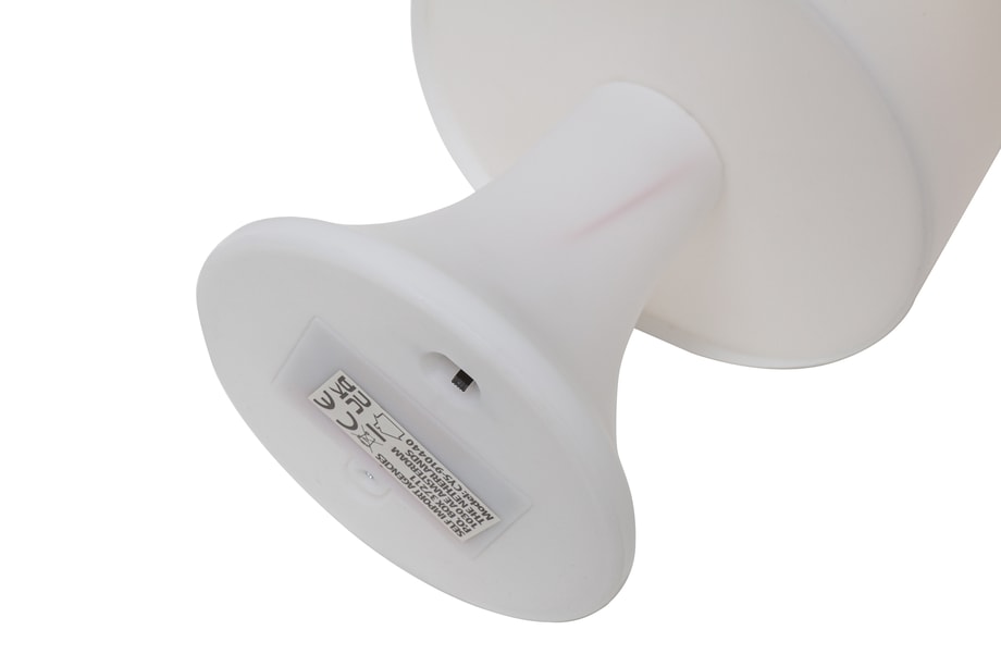 Lampa stołowa LED w delikatnym białym kolorze nieznacznie rozjaśnia ciemność, a jej światło jest łagodne dla oczu.