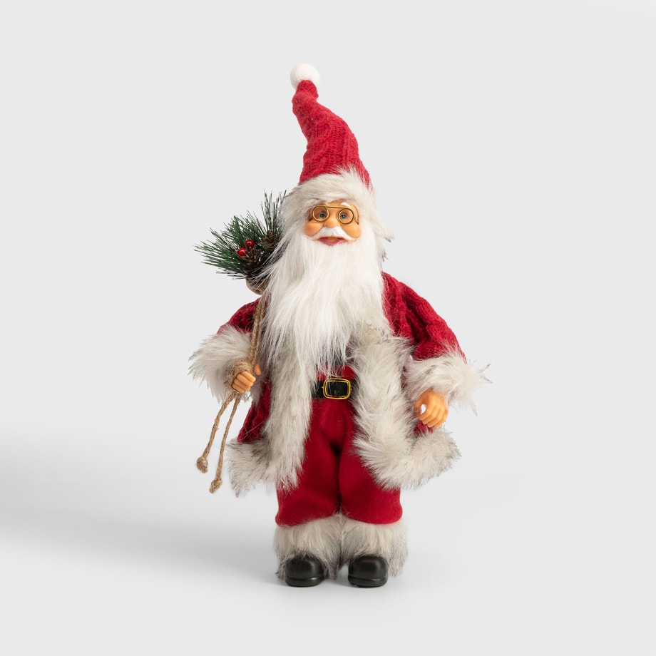 Figurka świąteczna MIKOŁAJ, czerwono-biały, 40 cm - 1