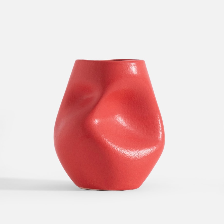 Wazon nowoczesny czerwony 15 cm - 1