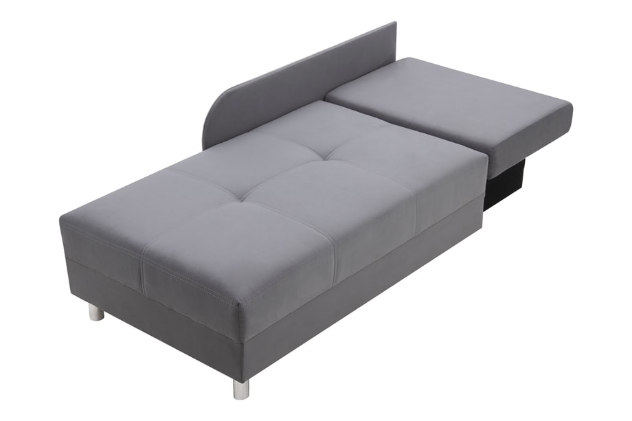 Sofa rozkładana szaro-różowa LETTO prawa - 4