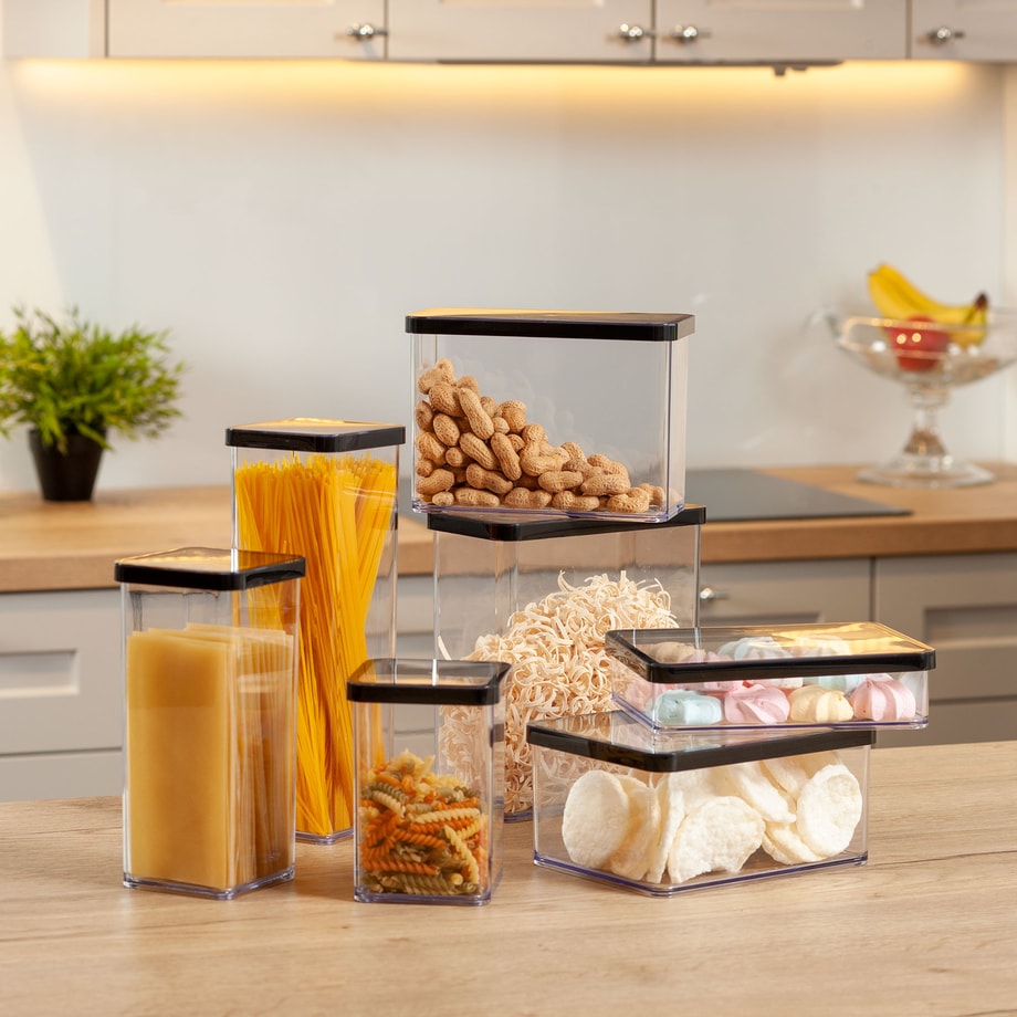 Pojemnik do żywności wysoki LOFT czarny 1,5 l - 2