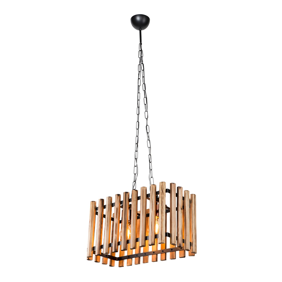 Lampa drewniana wisząca brązowa AHLAT - 1