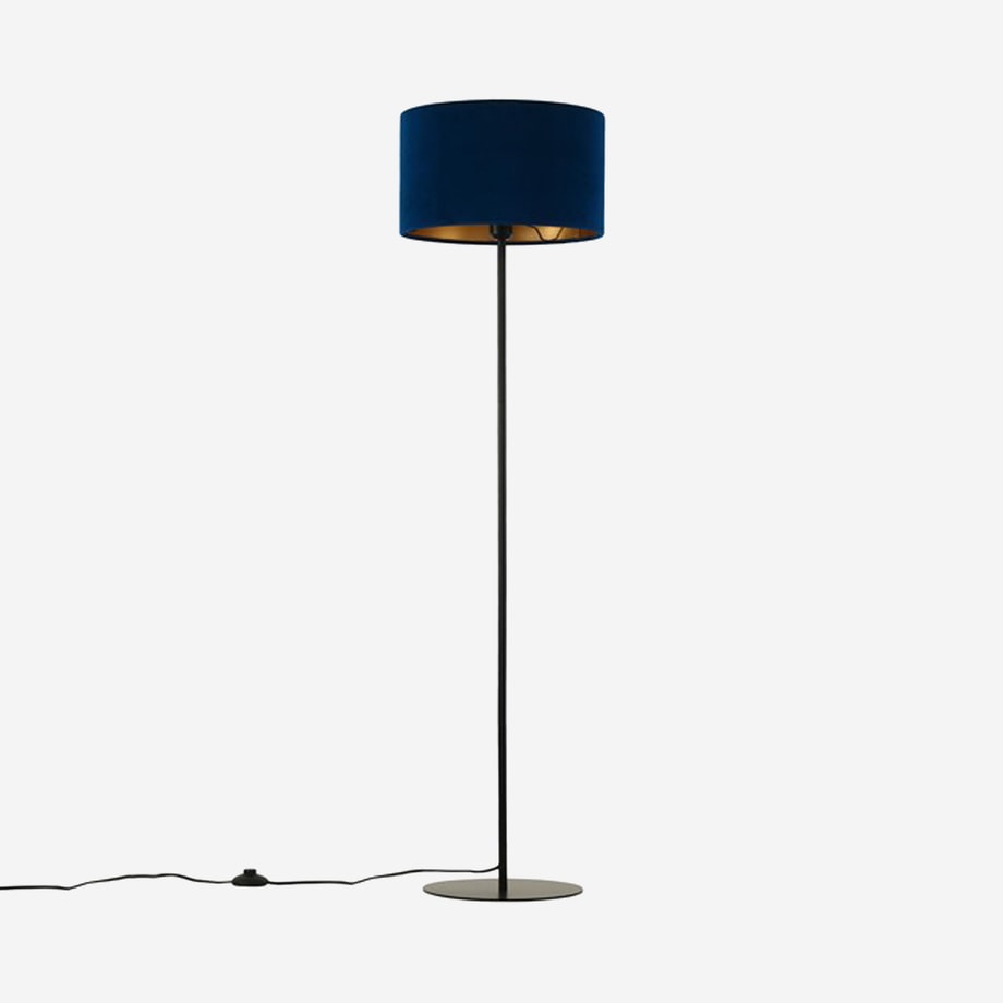 Lampa podłogowa welur niebieski TERCINO - 1
