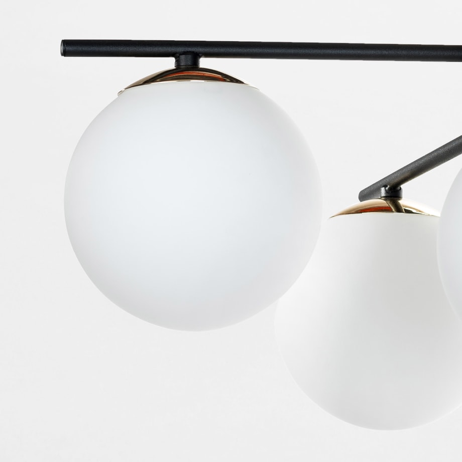 Lampa sufitowa kule 4-punktowa czarno-złota AURORA - 4
