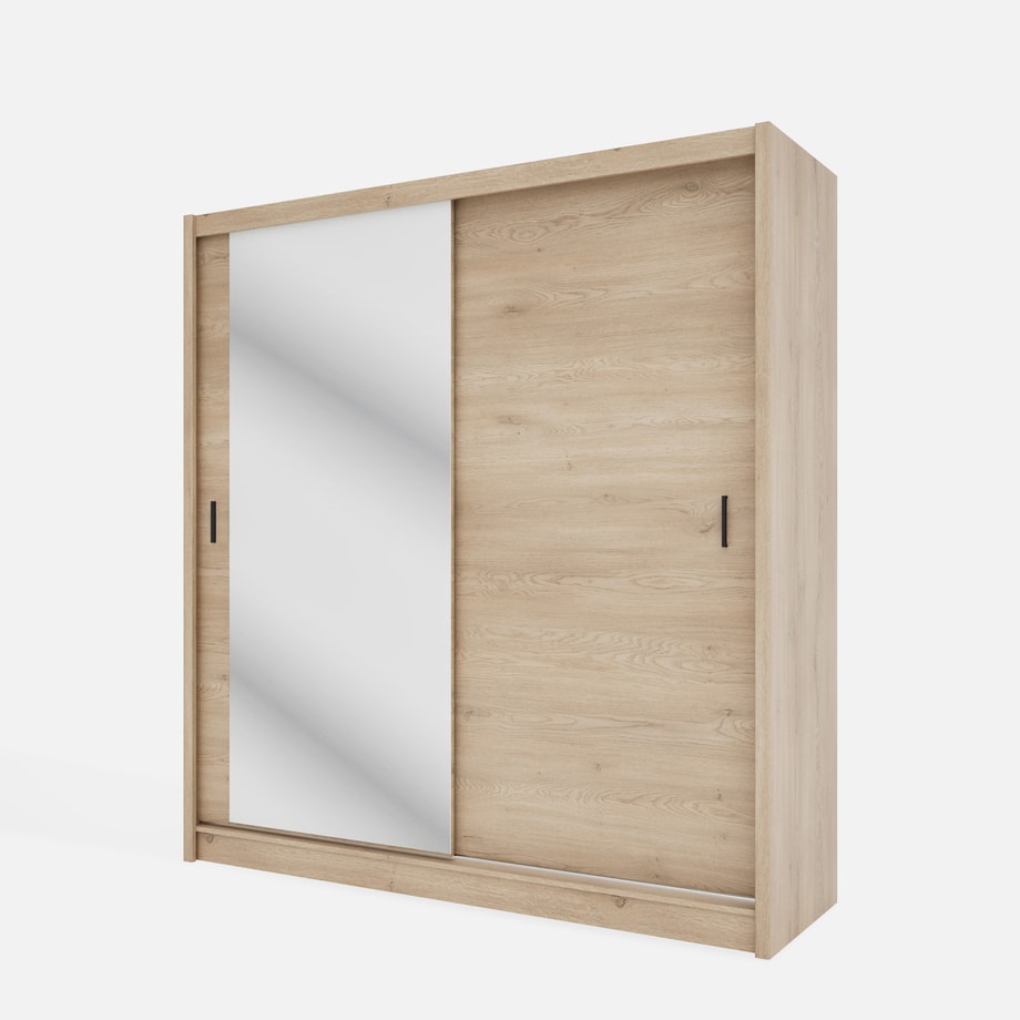 Szafa przesuwna INES z lustrem 203 cm dąb cremona - zdjęcie 3