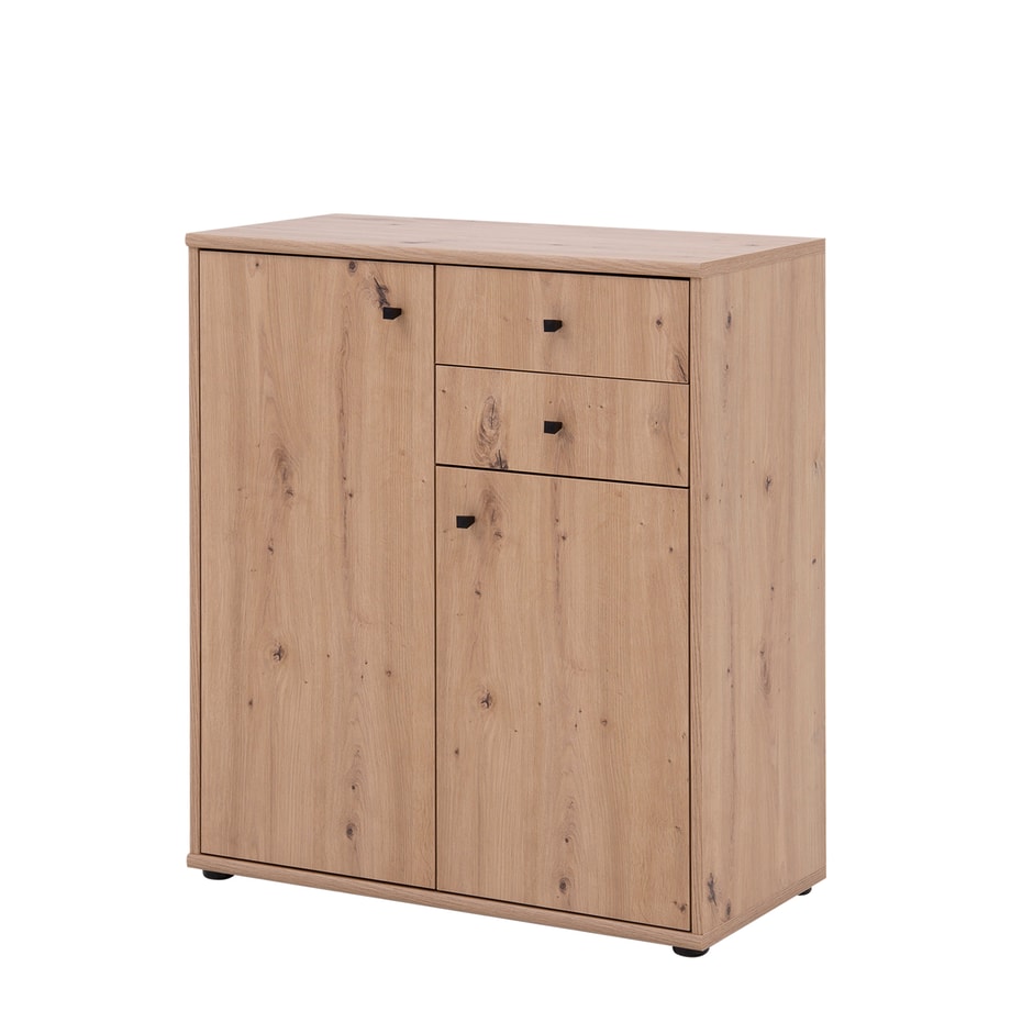 Komoda TEMPRA 2 niska 2D2S, dąb artisan - 1