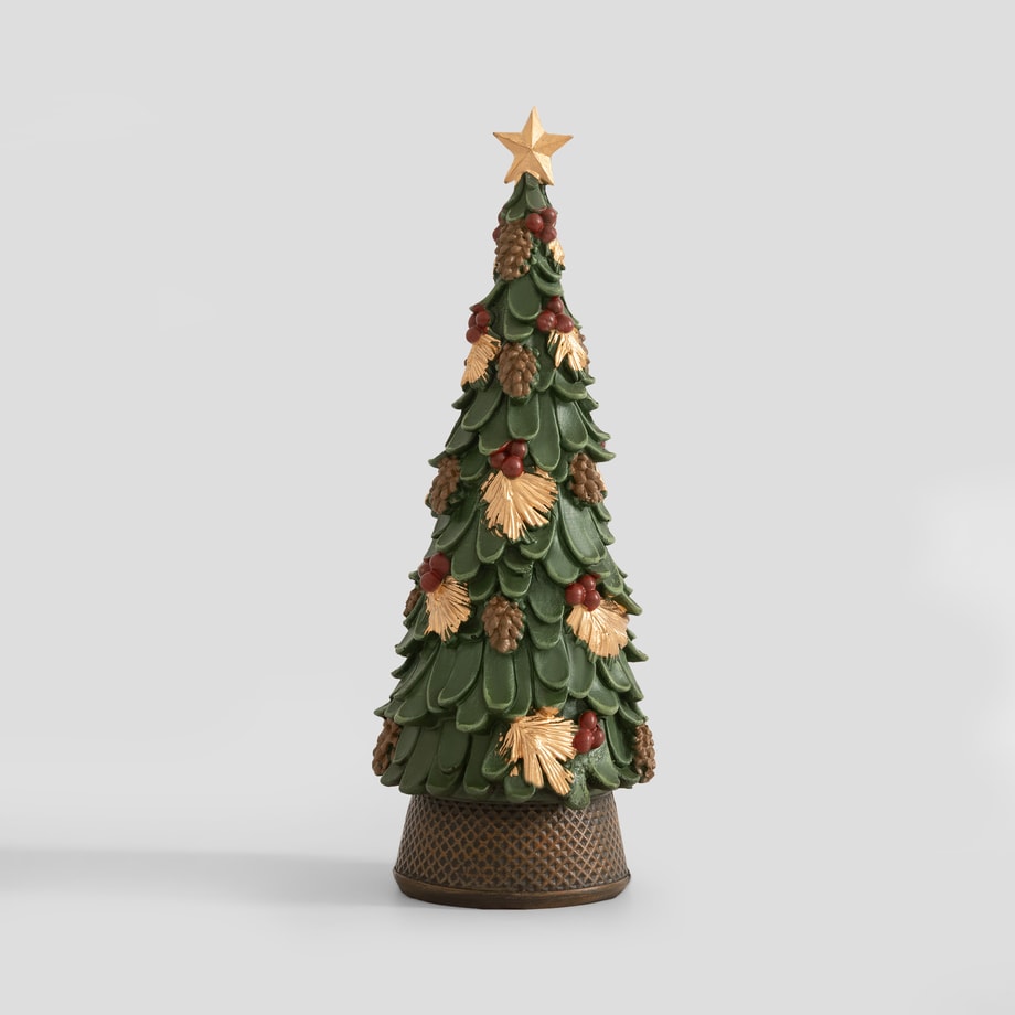 Dekoracja świąteczna zielona choinka 30,8 cm - 1