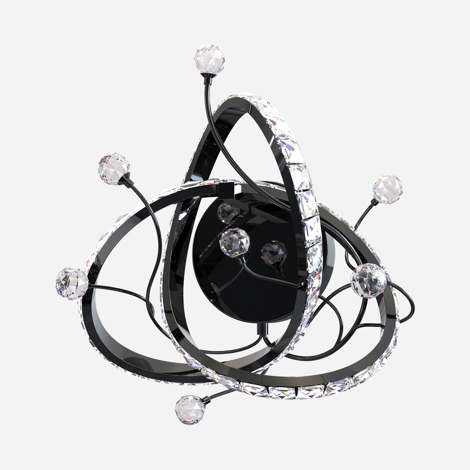 Kinkiet LED czarny chrom MAIA z pilotem - 1