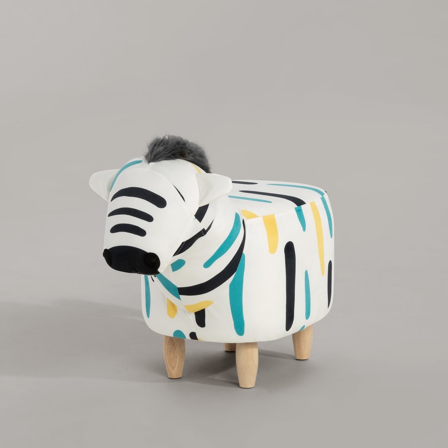Puf kolorowy zebra TREMY - 4