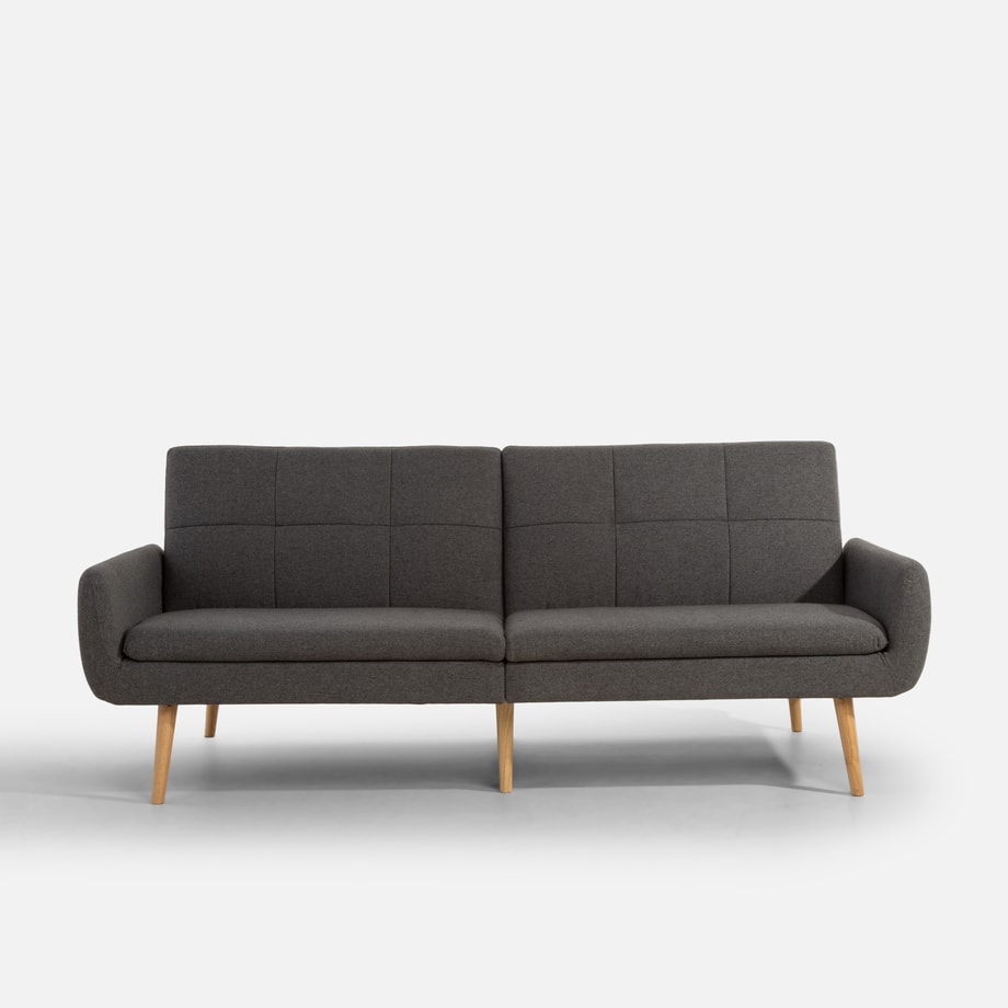 Sofa podwójnie rozkładana szara LUBERTO - 1