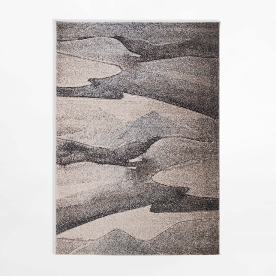 Dywan abstrakcyjny KERY, beżowo-szary, 120x170 cm - 1