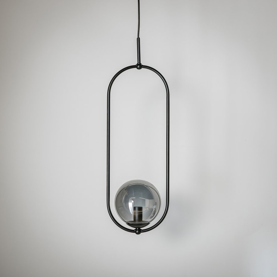 Lampa wisząca  kula czarna DAVOS - 1