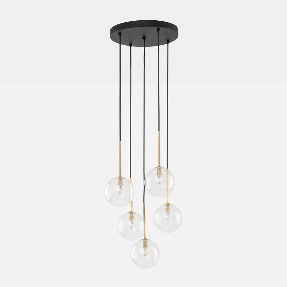 Lampa wisząca kule czarno-złota NILOS 5 - 1