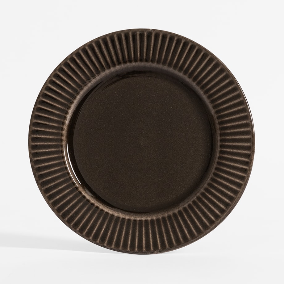 Talerz obiadowy ceramiczny szary RALPH 27 cm - 1