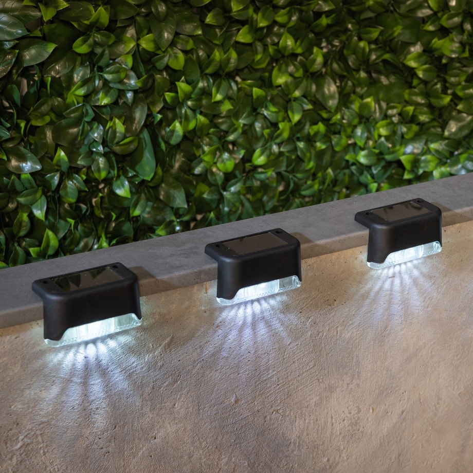 Zestaw 4 lampek solarnych LED czarnych IP44 - 2