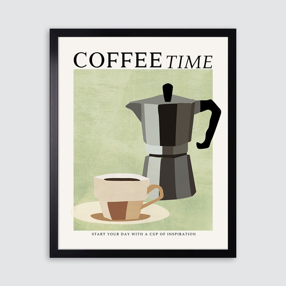 Obraz w czarnej ramie COFFE TIME 40x50 cm - 1