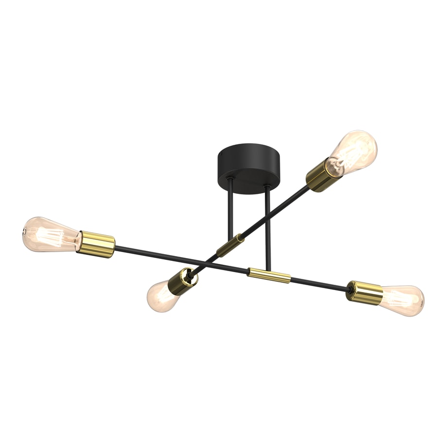 Lampa sufitowa loftowa czarno-złota FLAME - 3