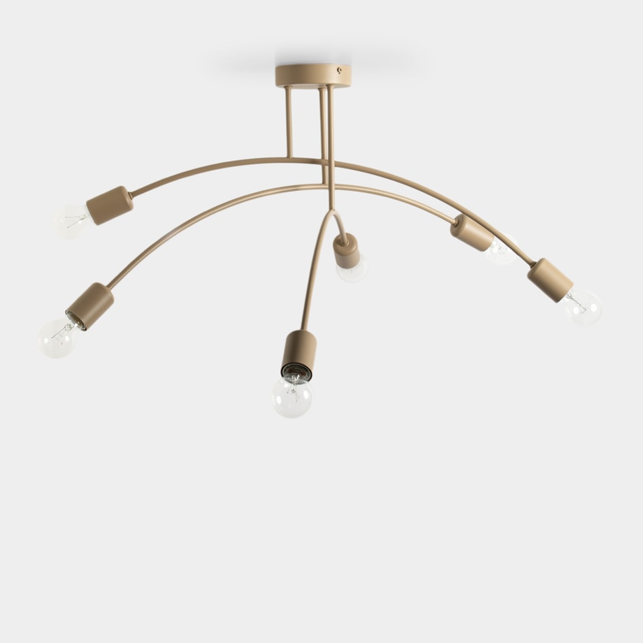 Lampa sufitowa beżowa KORTE 6 - 1