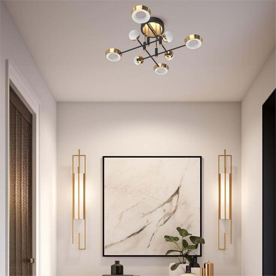 Lampa sufitowa LED LARA czarno-złota - 2