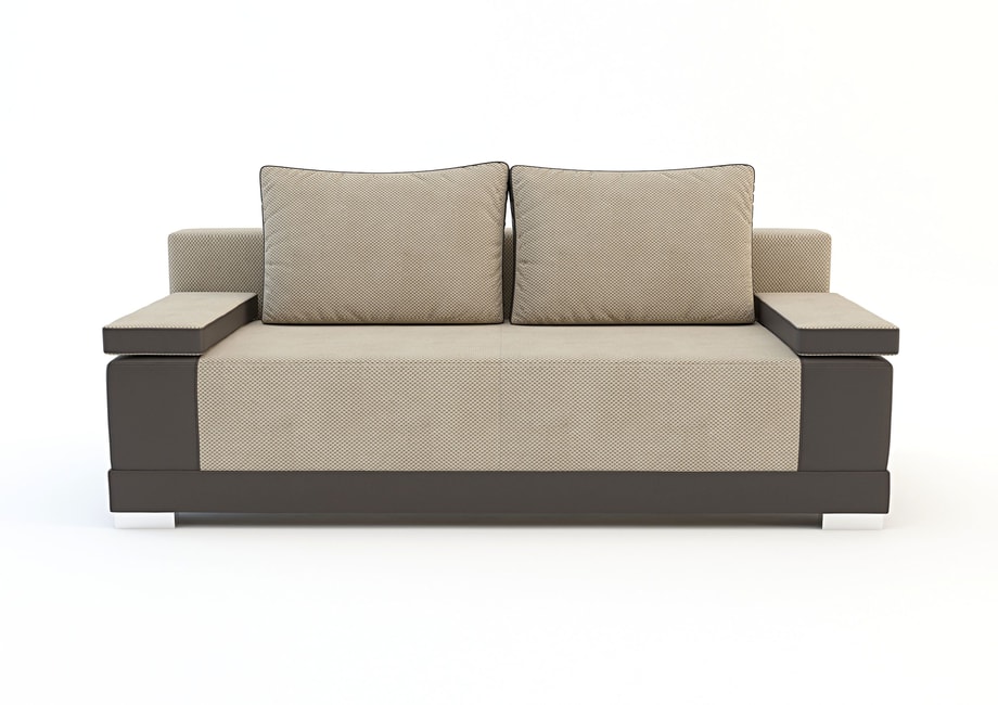 Sofa z ekoskórą beżowa RIMINI - 1