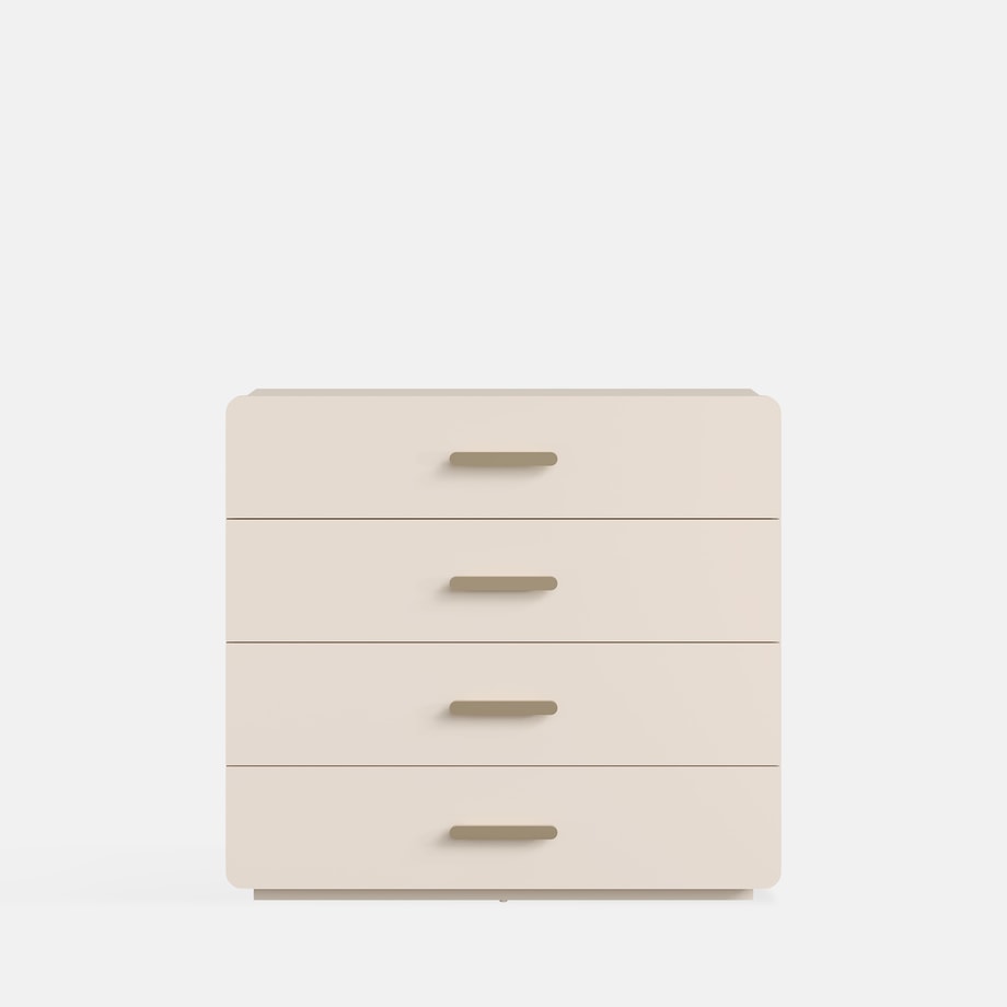 Komoda do sypialni z 4 szufladami LORENZ beżowa - 1