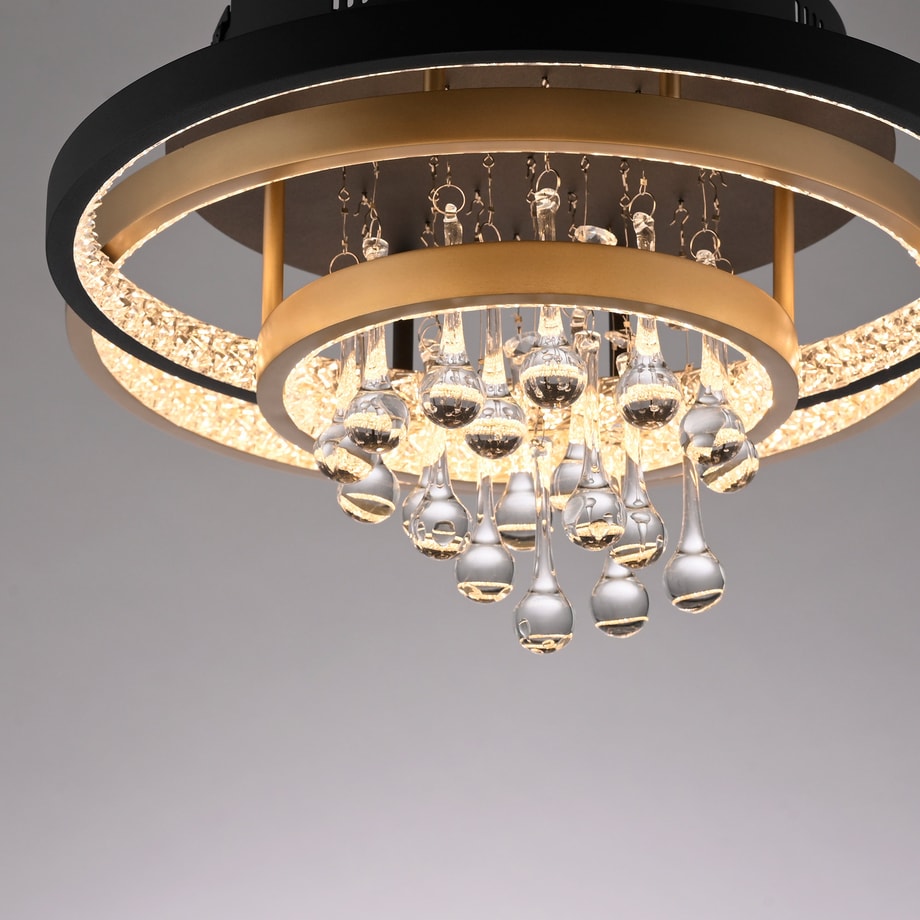 Lampa sufitowa LED czarno-złota ROTAZO - 3
