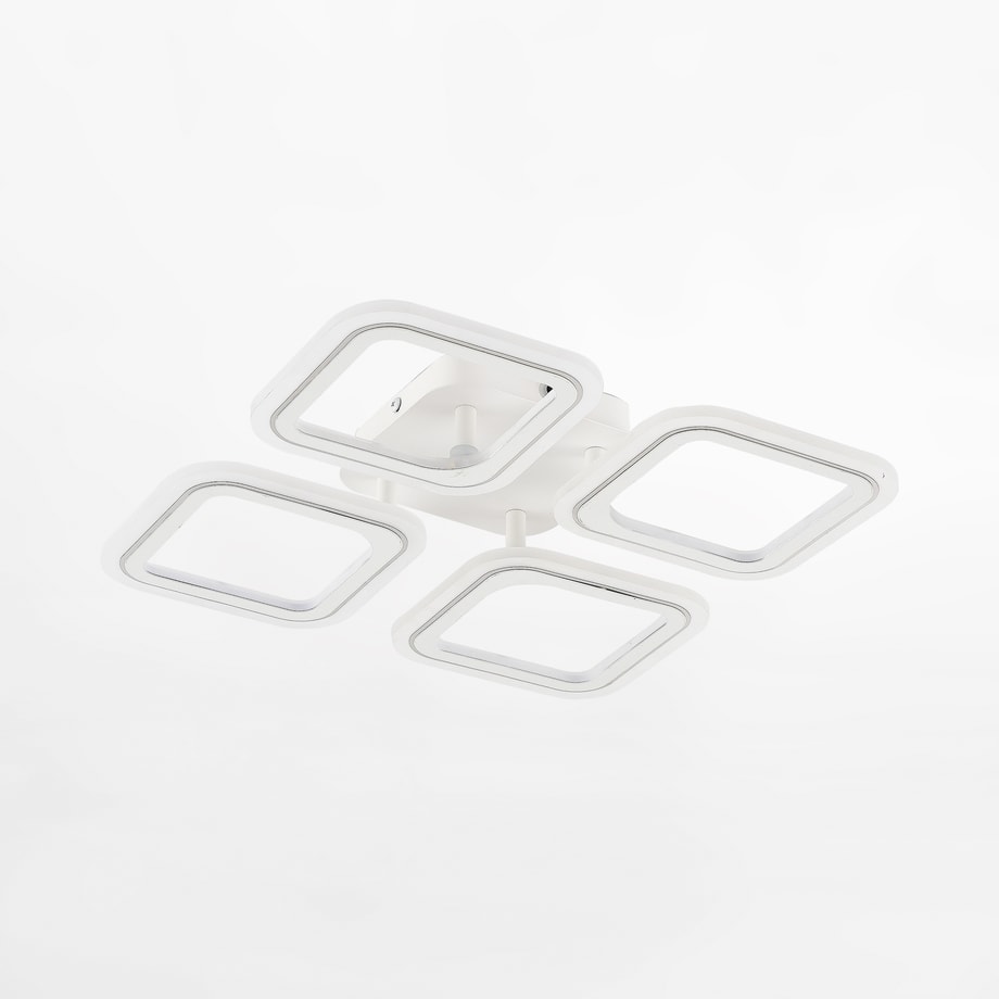Lampa sufitowa LED 39,4 cm biała chrom STELLAR z pilotem - 1