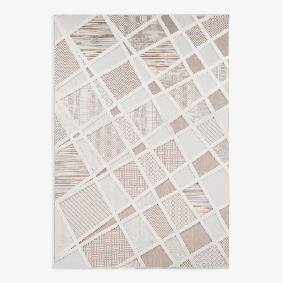 Dywan geometryczny beżowy MADERA 160x230 cm - 1