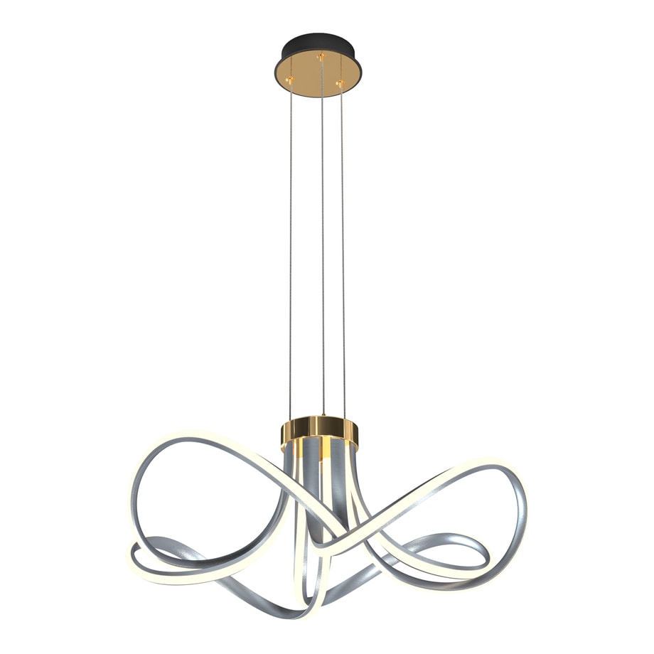Lampa wisząca LED ABRO czarno-szaro-złota - 1