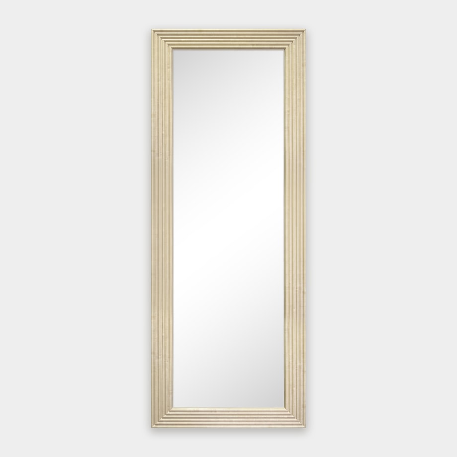 ONDA lustro 40x130 cm w jasnobrązowej ramie - 1
