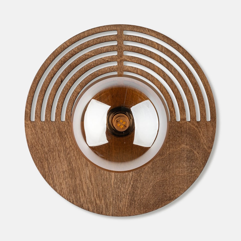 Kinkiet ciemne drewno brązowy LUNAR WOOD 25 cm - 1
