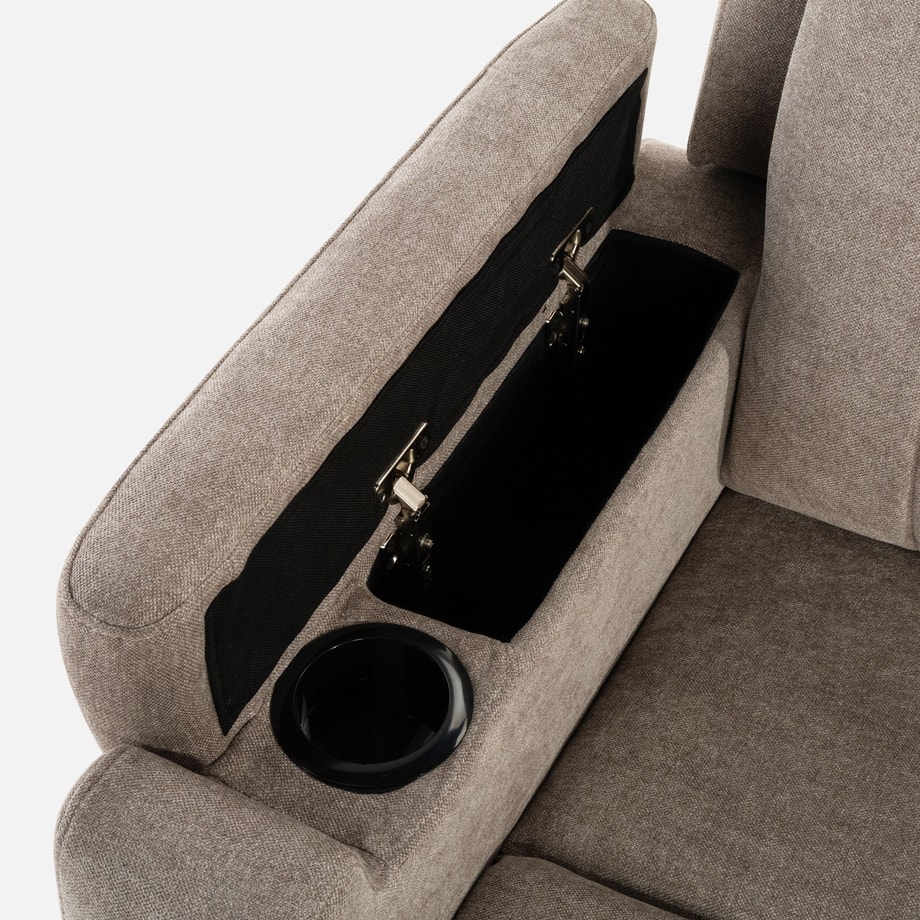 Sofa z funkcją relaksu beżowa ZAVIT - 8