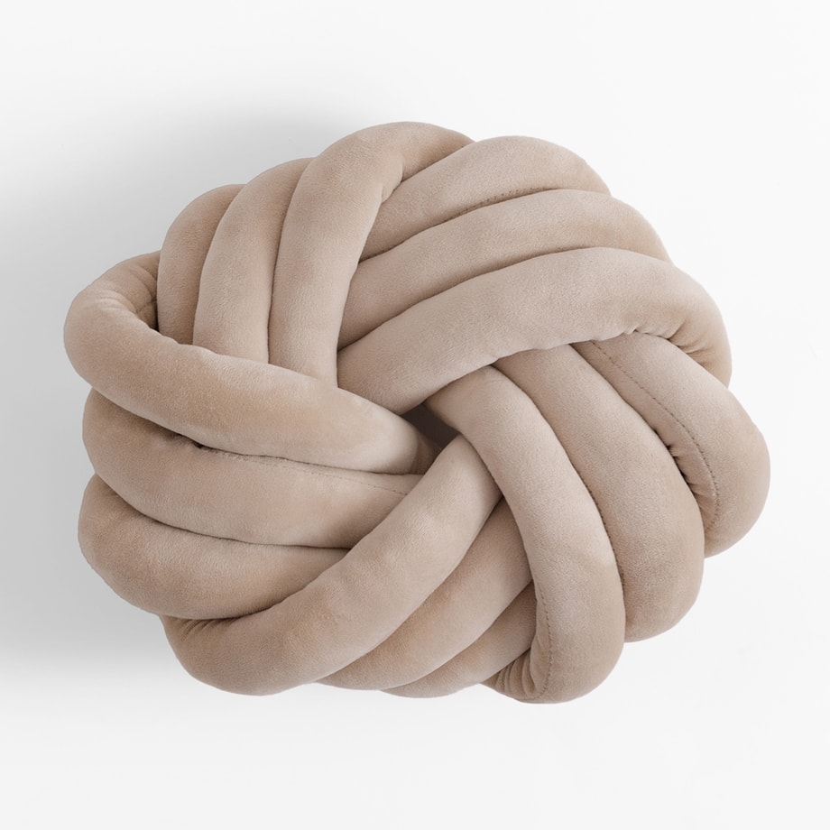 Poduszka ozdobna węzeł beżowa TWISTY 30 cm - 1