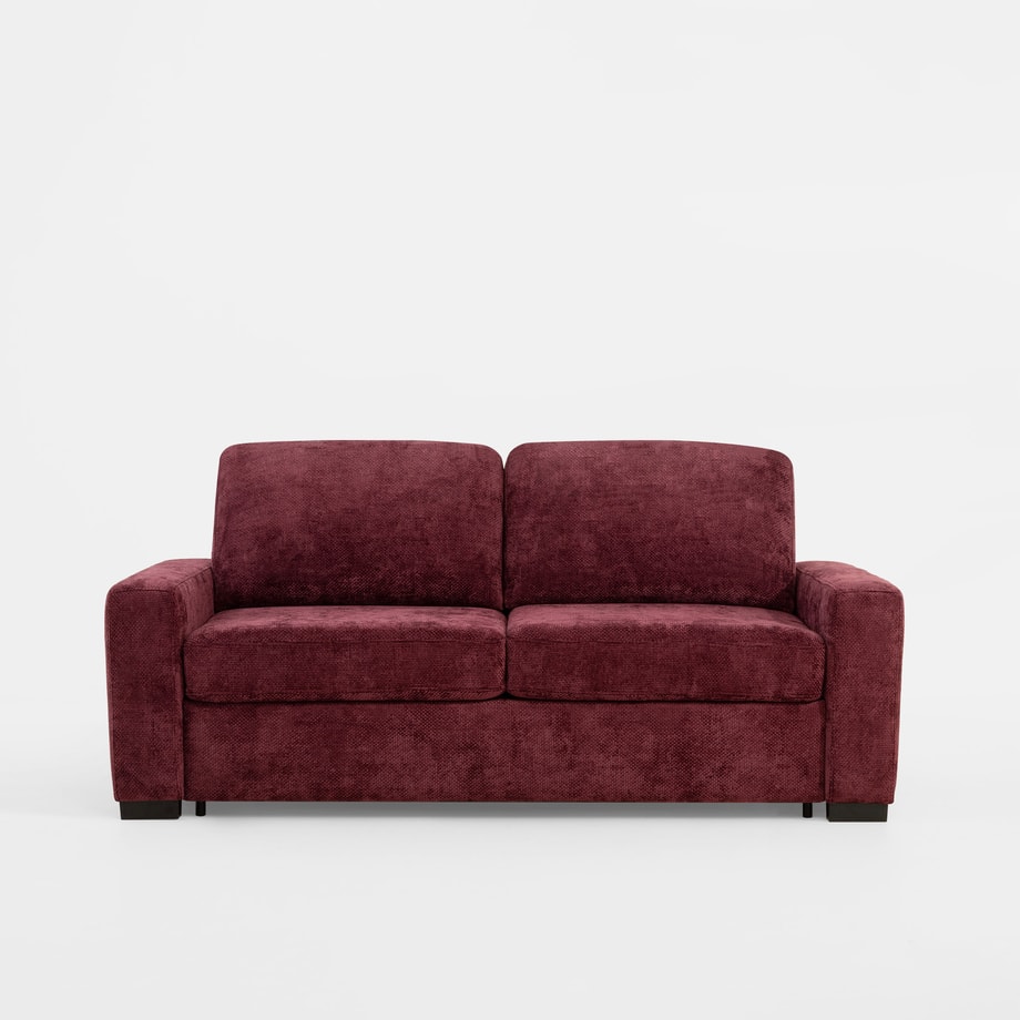 Sofa 3-osobowa rozkładana bordowa OMBRE - 1
