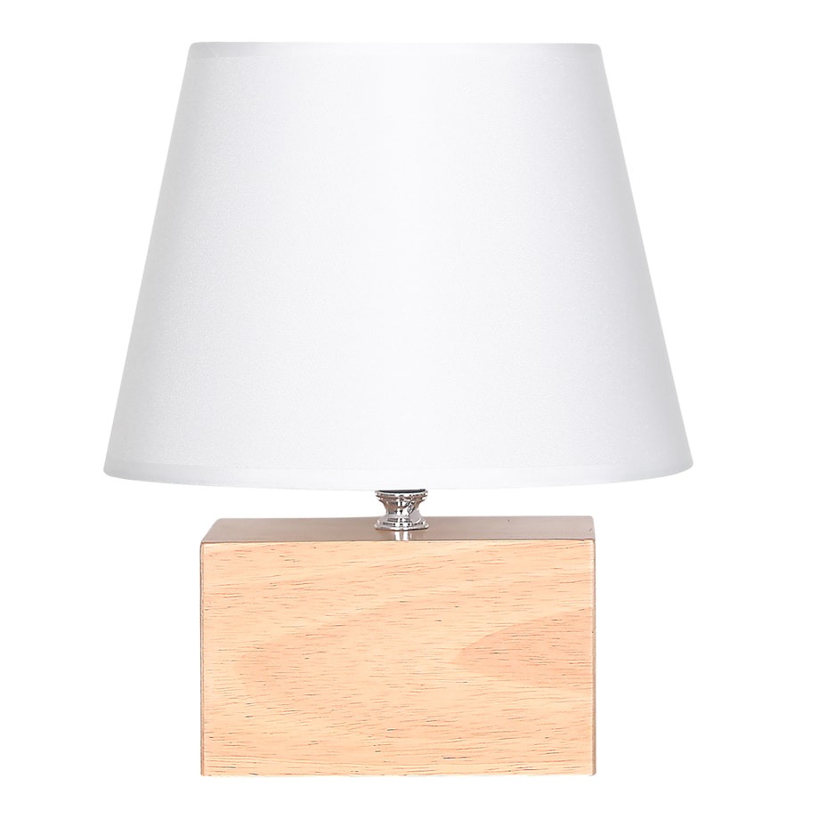 Lampa stołowa bambusowa abażur biały 25,5 cm - 1