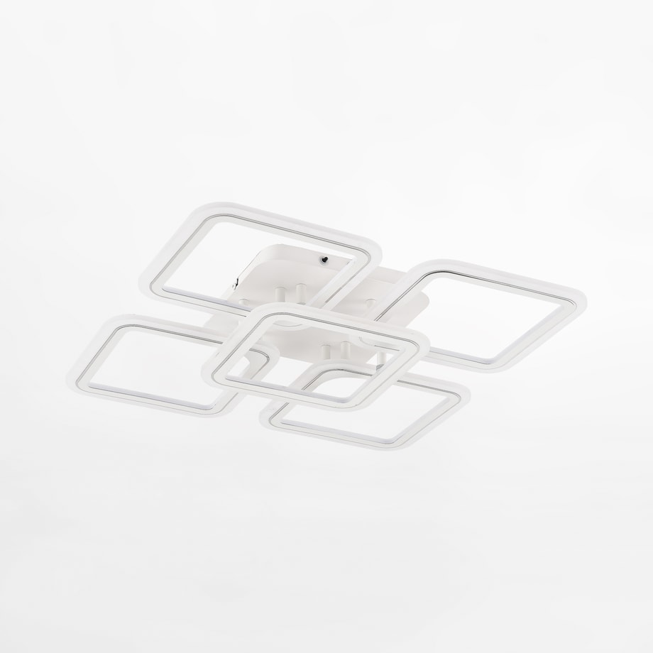 Lampa sufitowa LED 56,2 cm biała chrom STELLAR z pilotem - 1