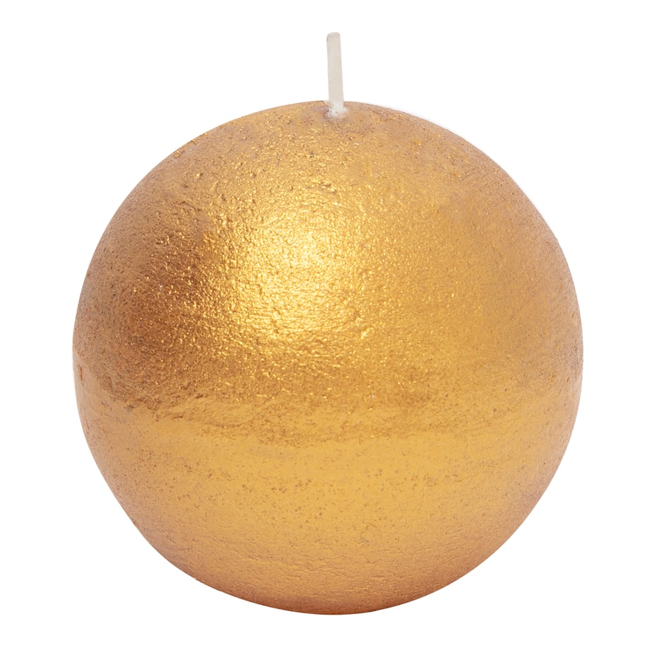 Świeca kula złota RUSTIC 8 cm - 1