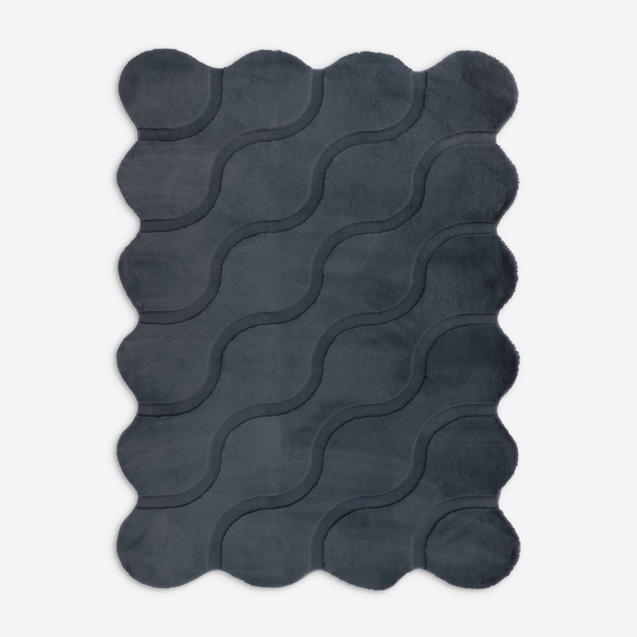 Dywan FALE PIASKU BISCUIT, antracytowy, 80x150 cm - 1
