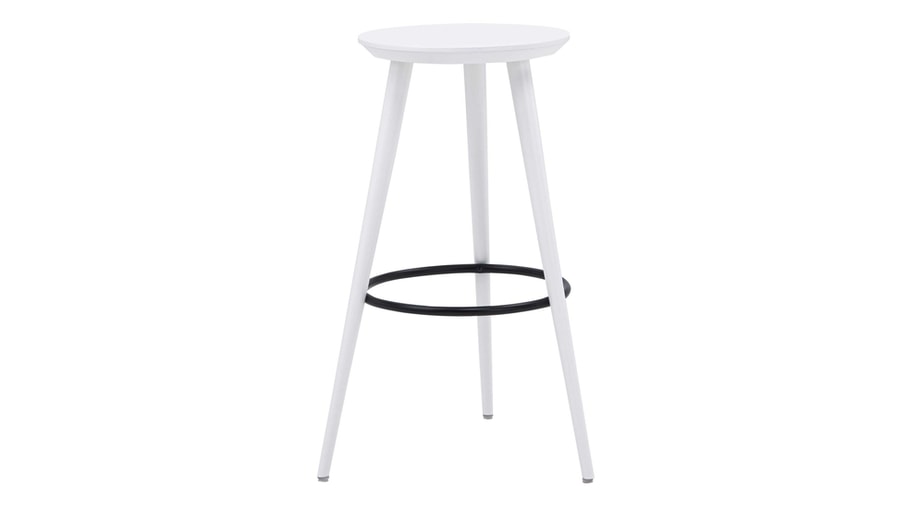 Taboret okrągły biały GREGOR - 1