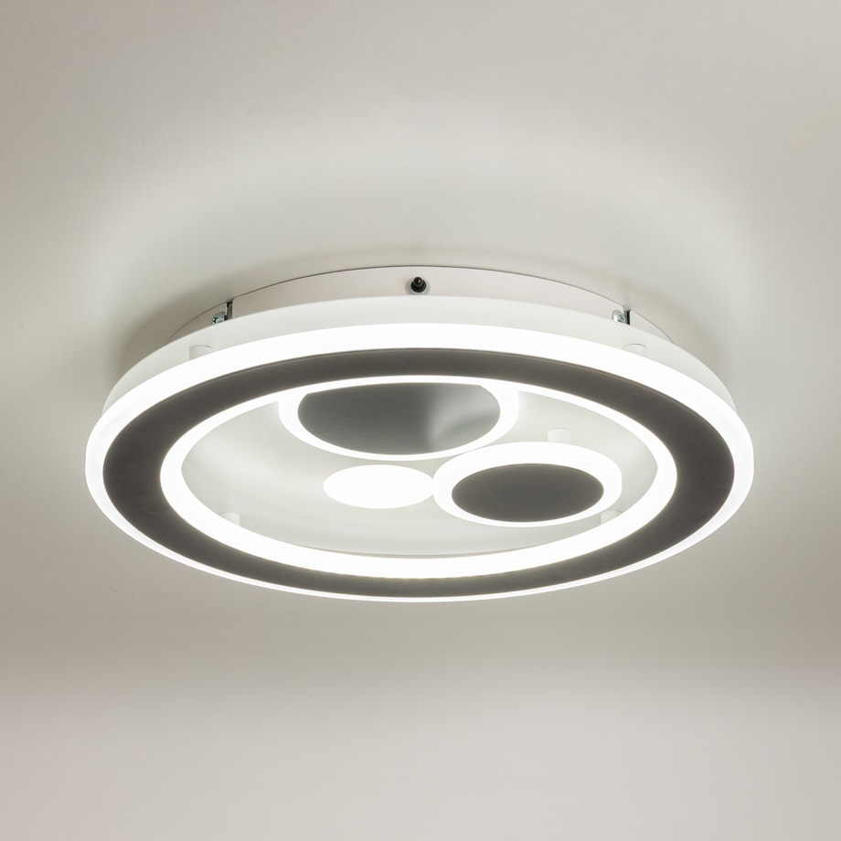 Plafon okrągły LED 35W biało-czarny DUNK 37 cm z pilotem - zdjęcie 4