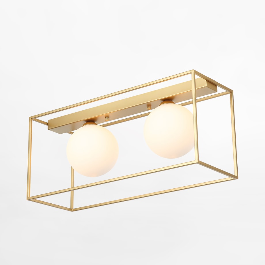Lampa sufitowa 2 kule złota MEDIAMO - 1